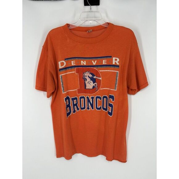 Vintage 80s Champion Denver Broncos Made In USA Single Stitch‎ Graphic Tee XL - Picture 1 of 10